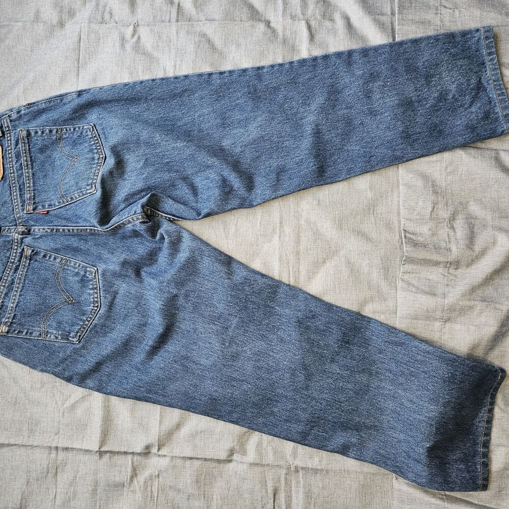 Y2K Levi's 550 Relaxed Fit Jeans Womens 14M Blue Denim High Rise Tapered Leg 28" - Picture 10 of 13